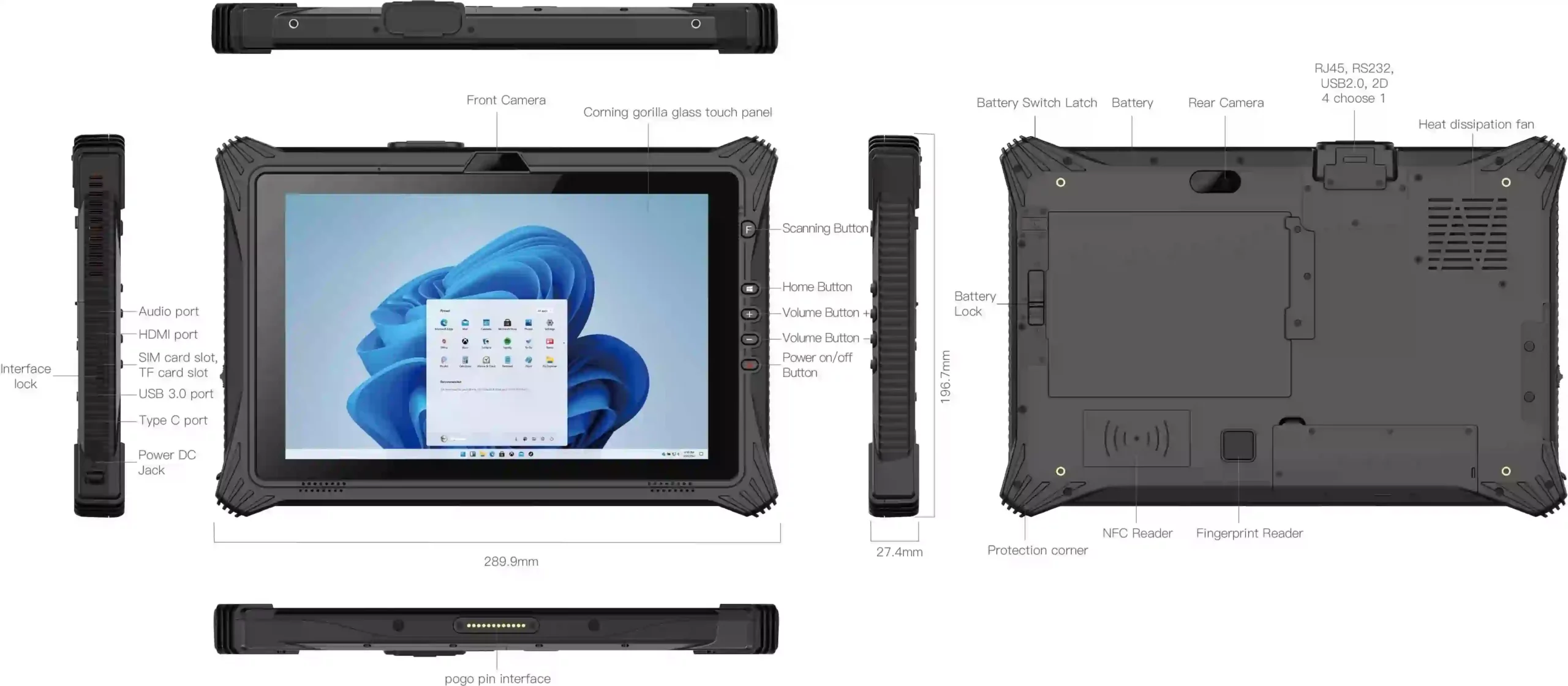 Emdoor EM10A 10 Inch Windows 11 Pro - Image 2